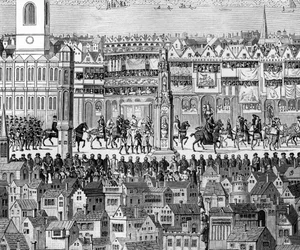 Teil des Krönungszuges Eduards VI. (1537-53), 19. Februar 1547
